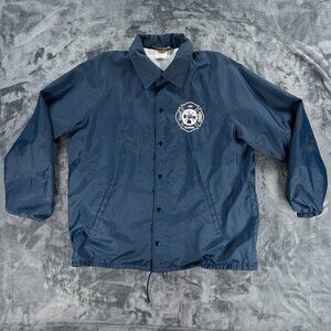Sportsmaster 80's Fire Training Windbreaker Men XL Made in USA Fireman Chief